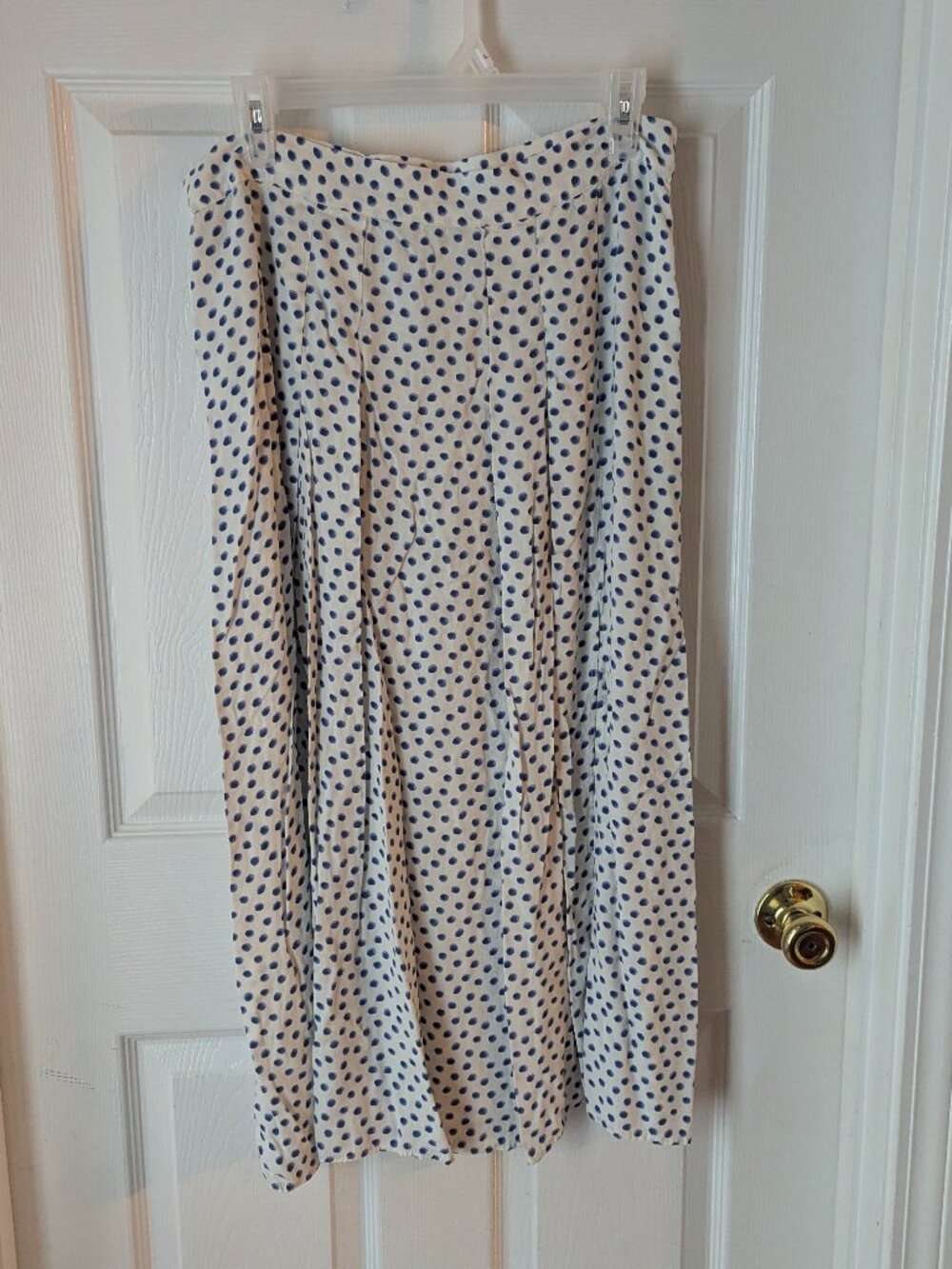 H&M white and blue polka dot skirt - 14